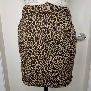 90s Cheetah Corduroy Mini Skirt